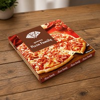 Boîte de vente au détail personnalisée en carton pour pizzas surgelées, 8, 10, 12 pouces, emballage alimentaire ondulé pour livraison de pizzas