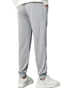 กางเกงขายาวทรงหลวมแบบสั่งตัด ขายดี ผ้าฝ้าย 100% ซักแล้ว เอวยางยืด มีแถบข้าง สำหรับผู้ชาย - Product Image 3