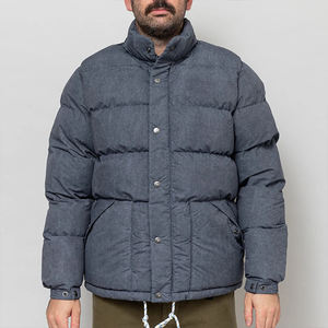 Veste matelassée en duvet pour homme de luxe noire avec logo personnalisé, veste rembourrée avec capuche amovible réglable, veste Bowerbridge lavée - Product Image 4