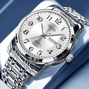 Reloj de Cuarzo Original para Hombre de Negocios, Esfera Hueca No Mecánica, Luminoso, Resistente al Agua, con Calendario, Reloj de Pulsera Casual de Lujo - Product Image 3