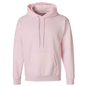 Sudadera con Capucha Rosa Claro para Hombre |   Sudadera de Felpa de Algodón Lisa y Sencilla |   Suministro de Ropa Urbana Personalizada al por Mayor con Etiqueta Privada - Product Image 1