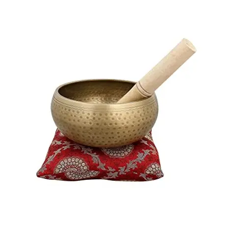 실내 노래 그릇 그린 디자인 황동 금속 골동품 그릇 요가 명상 여러 모양의 디자인 티벳 노래 그릇