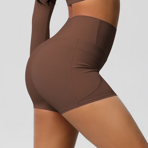 Pantalones cortos de yoga al por mayor gimnasio fitness transpirable deporte entrenamiento personalizado gimnasio deporte entrenamiento sin costuras fitness yoga pantalones cortos - Product Image 5