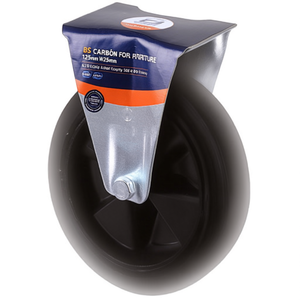 BS Casters for Furniture 125mm Wheel Diameter <b>Swivel</b> Caster 150kg Load Capacity Solid Rubber Base L115 X W85mm for Furniture - Product Image 3