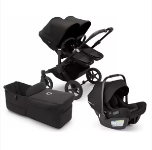 Oferta de Navidad: Sistema de Viaje Doble Bugaboo Donkey 5 Turtle Air Shield, Color Negro Medianoche, Garantía de 3 Años, OEM - Product Image 1