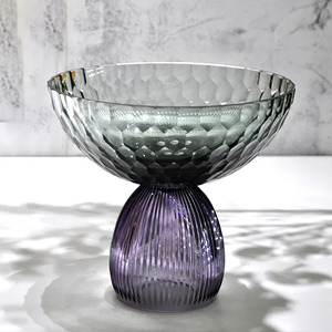 Florero de cristal transparente de color decorativo de vidrio de borosilicato alto florero de cristal de mesa para decoración del hogar - Product Image 4