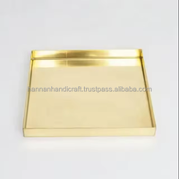 Plateaux de service et bols décoratifs modernes en aluminium et laiton, sculptés à la main, de luxe exclusif, pour les fêtes