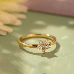 Anillo Abierto de Titanio Chapado en Oro de 18k Estilo Vintage con Forma de Número Moderna y Diseño Antideslustre - Regalo Perfecto - Product Image 1