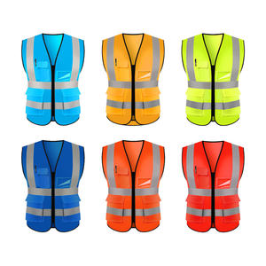 Reflective work vest with pockets and ID <b>window</b> - Product Image 1