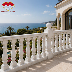 Günstige Großhandelspreise für Moderne Weiße Marmor-Treppengeländer, Balkon-Säulen und Balustraden aus <span class=keywords><strong>Stein</strong></span> für Bürogebäude aus Guangzhou - Product Image 1