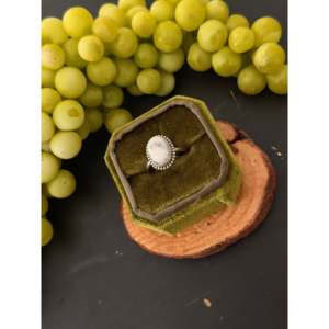 Navajo Handmade White Buffalo Gemstone <b>Ring</b> <b>with</b> Natural Stone Sterling <b>Silver</b> Boho Style Statement <b>Ring</b> Everyday Wear Size 6.5 - Product Image 4