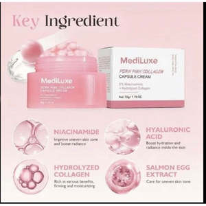 Crema de Noche MediLuxe PDRN 100ml, Certificada GMP, con Cápsulas de Colágeno para una Piel Radiante, Suave y sin Acné, Crema Hidratante Nocturna con Ceramidas - Product Image 2