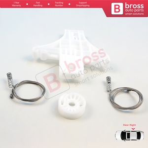 Kit de réparation de lève-vitre arrière droit BWR1084 pour Tiguan MK1 5N 2007-2018 SUV 5 portes 5N0839462 - Product Image 6