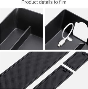 Organizzatore per Console centrale per 2025 <span class=keywords><strong>Toyota</strong></span> Camry XV80 LE/SE/XLE/XSE bracciolo scatola di immagazzinaggio ABS nascosto vassoio di stoccaggio inserti accessori - Product Image 6