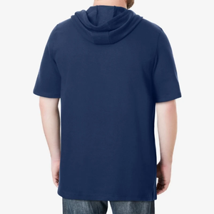 Gilet de sport d'été décontracté pour hommes Pull à capuche en tricot noir personnalisé Lettre brodée en 3D en polyester/coton - Product Image 4