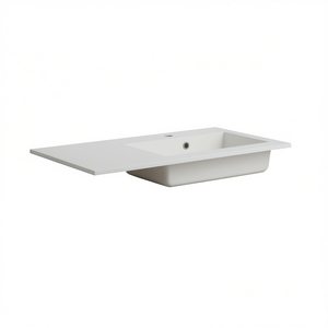 Évier encastré moderne de 90 cm avec vasque à droite, produit contemporain - Product Image 3