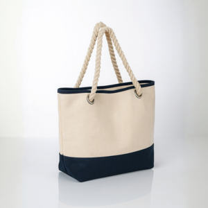 Elegante bolsa de playa Juco Asas de algodón Geométrico Biodegradable Ecológico Marca RTS Soporte Exportación instantánea-Entrega lista - Product Image 4