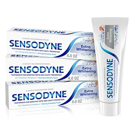 Sensodyne Repair and Protect dentifricio sbiancante, dentifricio per denti sensibili e prevenzione delle cavità, 3.4 oz (confezione da 4)