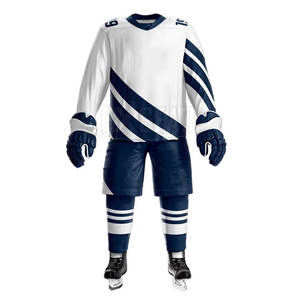 Conjunto de Jersey y pantalón de hockey sobre hielo para hombre con ajuste personalizado con material ligero de secado rápido diseñado para deportes de equipo - Product Image 2
