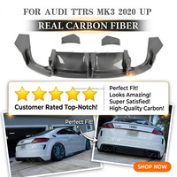 Difusor de Parachoques Trasero Estilo P de Fibra de Carbono Real para Audi TTRS MK3 8S 2020 en Adelante, Divisor Lateral S9