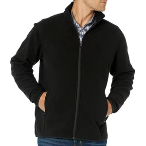 Men's Winter Hooded Fleece <b>Jacket</b> Canvas Fabric Cotton Shell Front Logo Eco-Friendly Quick Dry Breathable Long Sleeve Stand - Product Image 5