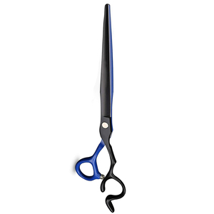 Fancy Hair Grooming Scissors Hoja recta afilada Color negro y azul Acero inoxidable Pet Grooming Scissor - Product Image 6