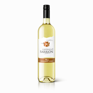 Castillo de Sarrion - Vino Blanco Semiseco Airen y Macabeo 11% ABV Vino Blanco Español 750ml - Product Image 1
