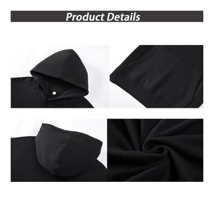 Sudadera con capucha teñida lisa de otoño transpirable ecológica con estampado personalizado de alta calidad, ropa de calle, diseño de bolsillo personalizable Unisex para hombre - Product Image 2