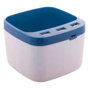 Portapenne Personalizzato Warger con Hub USB, Set da Scrivania con Gadget - Product Image 2