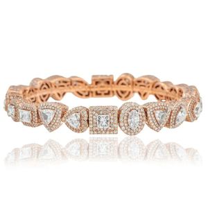 Bracelet tennis en moissanite multiforme, bracelet fantaisie, bracelet de luxe pour mariage, bracelet en diamant pour femme, cadeau pour femme - Product Image 2