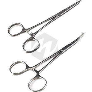 Juego de pinzas de pesca de acero inoxidable de 5 pulgadas, 2 piezas, hemostatos curvos y rectos, herramientas de precisión duraderas, pesca, uso de Hobby médico - Product Image 1