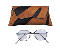 Étui de lunettes de soleil en cuir pour hommes et femmes