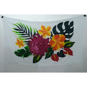 Sarongs hawaïens peints à la main en rayonne de qualité supérieure, paréo, vente en gros personnalisée, vêtements de plage, couverture, îles du Pacifique, HPBU048-03-200 - Product Image 1