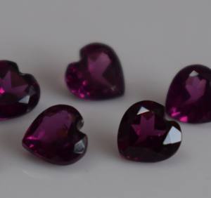 Rodolita Rosa natural Granate Corte de corazón 7mm a facetado-Rodolita Rosa suelta Granate Corte de corazón Piedra preciosa suelta Calidad superior - Product Image 6