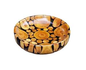 Ensaladera de resina de remolino pulido de primera calidad, utensilios de cocina clásicos aptos para lavavajillas, mesa de comedor de pieza de diseño hecha a mano en 3D - Product Image 6