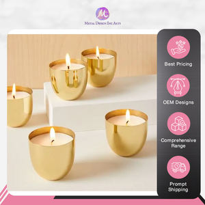 โถเทียนทองเหลืองทรงกลมแบบกำหนดเอง-ภาชนะโลหะแข็งสำหรับทำเทียนและตกแต่งบ้านจากผู้จำหน่ายชั้นนำของอินเดีย - Product Image 4