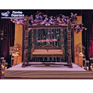 Vibrante escenario Swing Jhula para boda pareja impresionante Mehndi Jhoola tendencias para Nikah escenario decoración boda decoraciones Reino Unido - Product Image 1