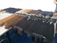 Penjualan Terbaik Bundel Rambut Pakan Ekstensi Rambut Semua Warna 100% Kualitas Tinggi Rambut Manusia Virgin Remy Tidak Kusut