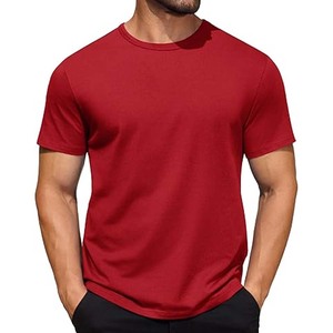 Camiseta en blanco de sublimación unisex, camisetas rojas de poliéster, cuello redondo, Manga corta para camiseta de sublimación - Product Image 1