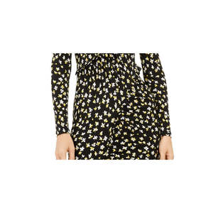 Abito lungo da donna Michael Kors XX-Large giallo con motivo a gigli e volant sul davanti, vita naturale, traspirante, alla moda - Product Image 3