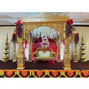 Mandalas de bollyas doradas para boda, decoración de bodas, realeza, Reino Unido, bollwood, Maharani, decoración de boda, FRP, configuración de Mandap - Product Image 1