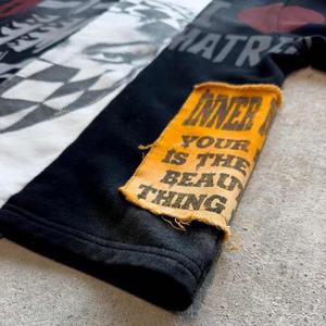 Camiseta personalizada de algodón 240GSM para hombre, camiseta con panel desigual dividido, camiseta recortada cuadrada con lavado ácido Vintage, pantalones cortos sueltos con estampado de manga - Product Image 5