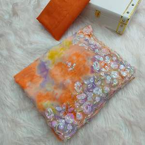 Nouveau dernier tissu Georgette en mousseline de soie avec broderie de séquence - Product Image 2