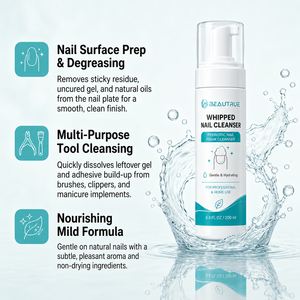 Mousse Nettoyante Fouettée Professionnelle pour Ongles – Préparation de la Surface, <span class=keywords><strong>Dégraissant</strong></span> qui Élimine l'Huile, la Poussière et les Résidus de <span class=keywords><strong>Gel</strong></span> Collants pour une Finition Lisse - Product Image 2
