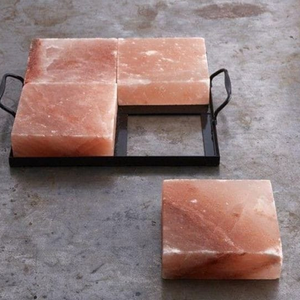 Proveedor directo de fábrica Exquisito bloque de cocina de sal rosa del Himalaya Bandeja de parrilla natural refinada Forma sólida A granel/Embalaje en bolsas - Product Image 4