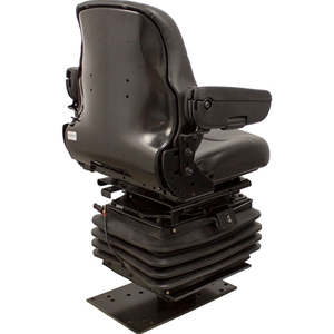 Siège de chargeuse-pelleteuse 12V robuste avec piétement et suspension pneumatique - Product Image 5