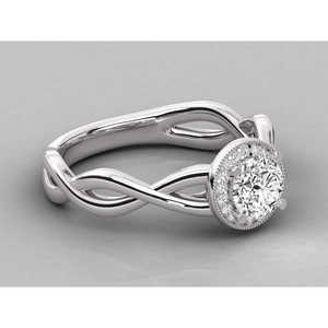 Bague solitaire en or 9 carats pour femmes, design brillant avec diamant - Product Image 4