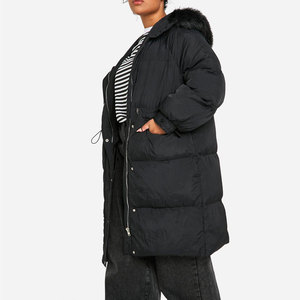 Chaqueta Parka larga para mujer, ropa deportiva ligera cómoda con cremallera, chaqueta de invierno rellena de algodón - Product Image 3