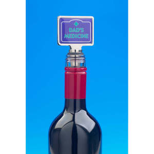 Tapón para Botella de Vino con Diseño de Pastillas Medicinales para Papá, Reutilizable, de Acero Inoxidable, Tamaño Personalizado, Apto para Alimentos, Sellado y Decorativo - Product Image 2