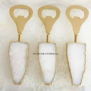 Suministro directo de fábrica, Juego de 3 manijas de diseñador único, abridor de tapas de botellas de India, chapado en oro de alta calidad, hecho de Metal resistente - Product Image 1